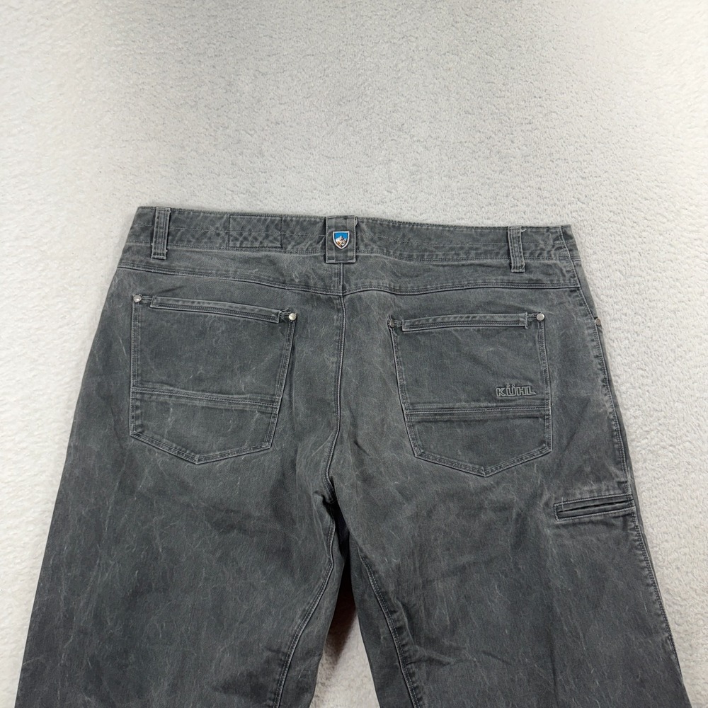 Kuhl Rydr Pants Mens 40x34 Gray Vintage Patina Dye Canvas Outdoors Work Hike - Picture 11 of 12
